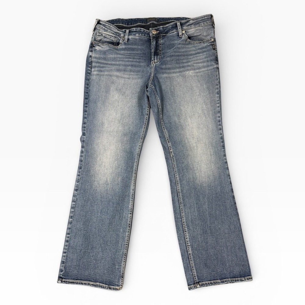 Silver Jeans Co Elyse Slim Bootcut Medium Wash Denim Jeans Size‎ 16x31 Western